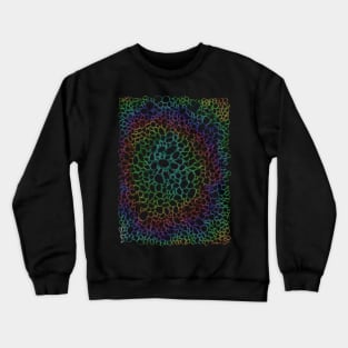 Rainbow Pebble Work (on White): an Abstract Colorful Artwork Crewneck Sweatshirt